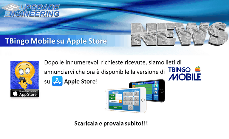 Newsletter 22/12/2017 - TBingo Mobile su Apple Store