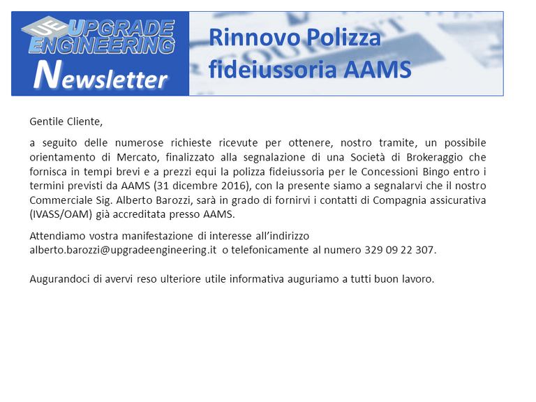 Newsletter 12/10/2016