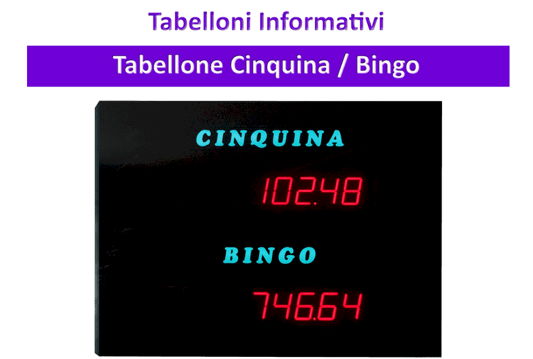 Tabellone Cinquina-Bingo